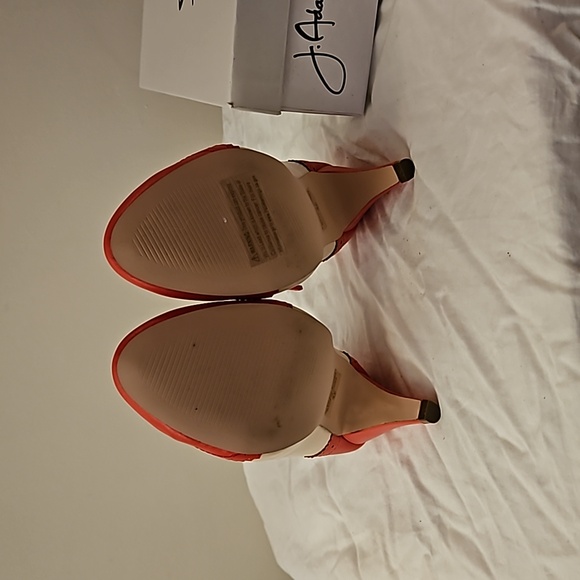 Red and cream Mary-Jane heels. J. Adam's.5 - Picture 3 of 5